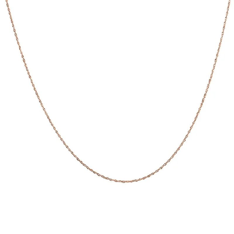 vintage engagement rings -14K Rose Gold 20" Rope Chain with Spring Ring Clasp