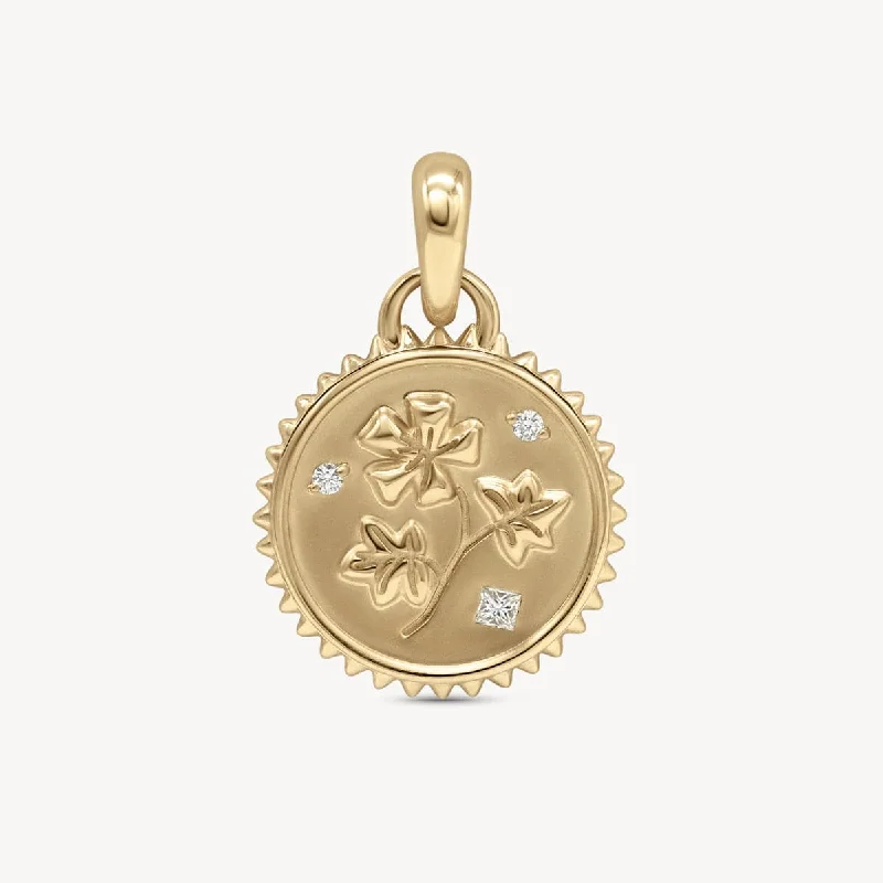 personalized necklaces for women -Wildflower Medallion Necklace