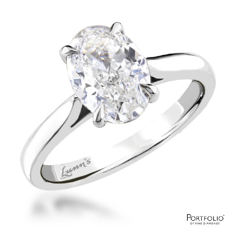 Solitaire 2.01ct F VS2 Diamond Platinum Ring