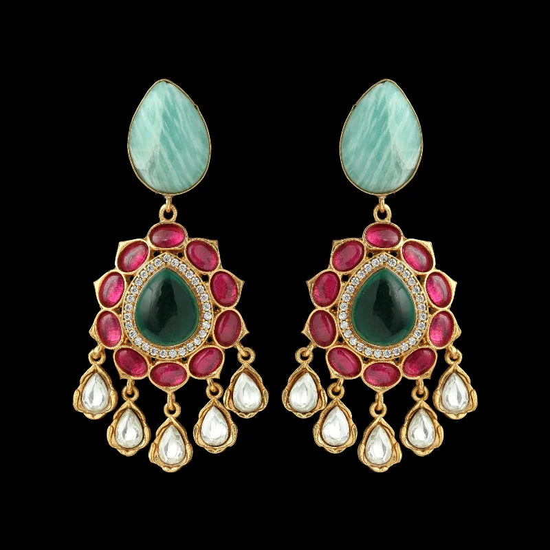 simple gold earrings for women -Rubab Earrings