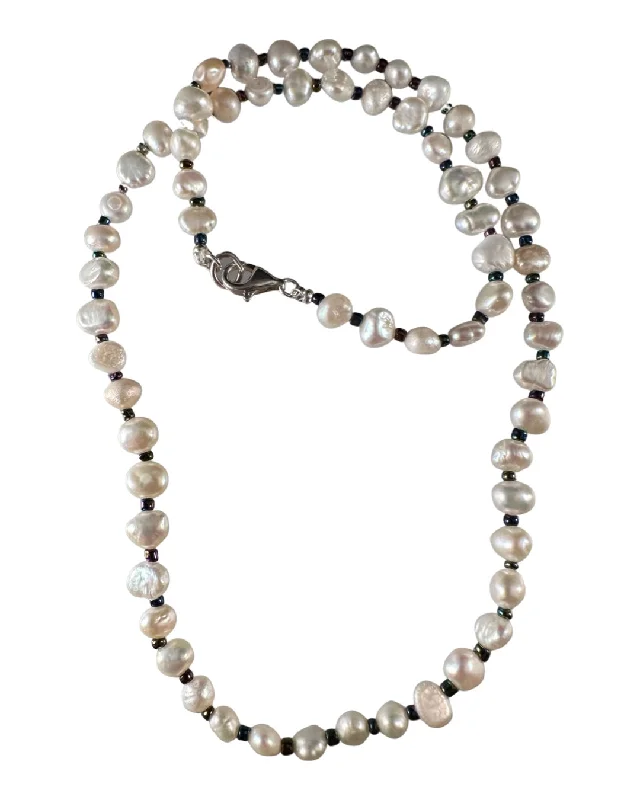 luxury necklaces for brides -Pearl Beaded Necklace