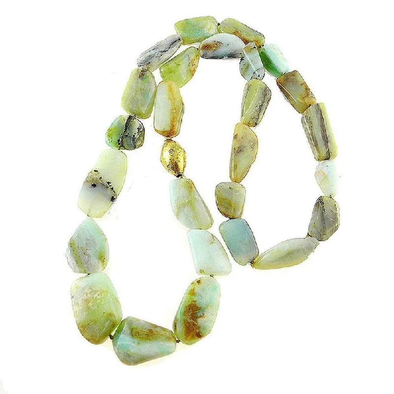 fashion choker necklaces -Peruvian Opal Chunky Necklace