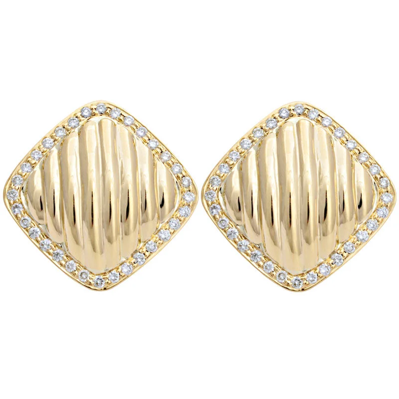 creative earrings for women -Earrings-Diamond