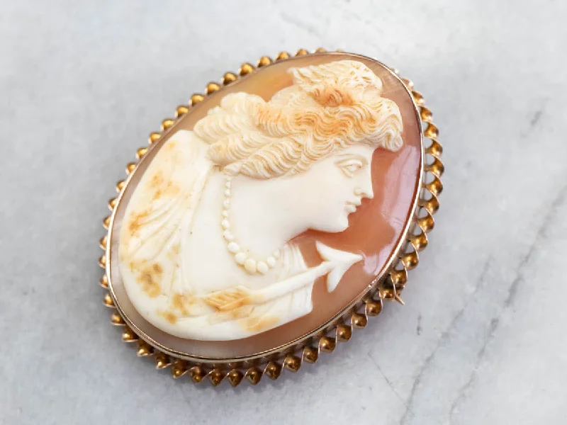 custom designed brooches -Greek Goddess Artemis Cameo Brooch or Pendant