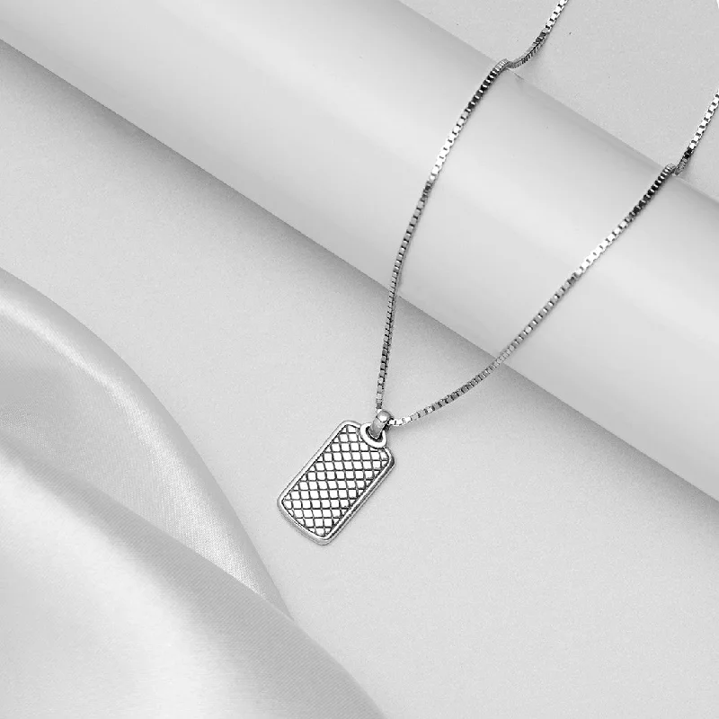 fashion statement necklaces for women -Rhodium Plated classic Chain in 925 Sterling Silver Necklace for Him