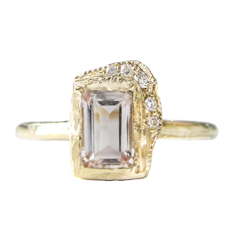 unique necklaces for women -Reflection NS Morganite Ring