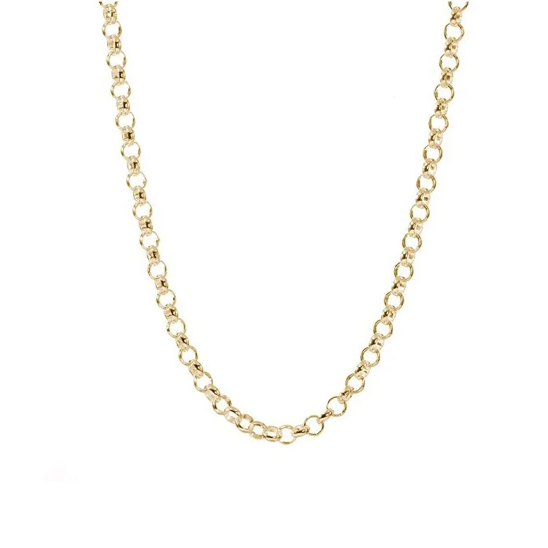 bridal necklaces for women -30'' Gold Rolo Chain