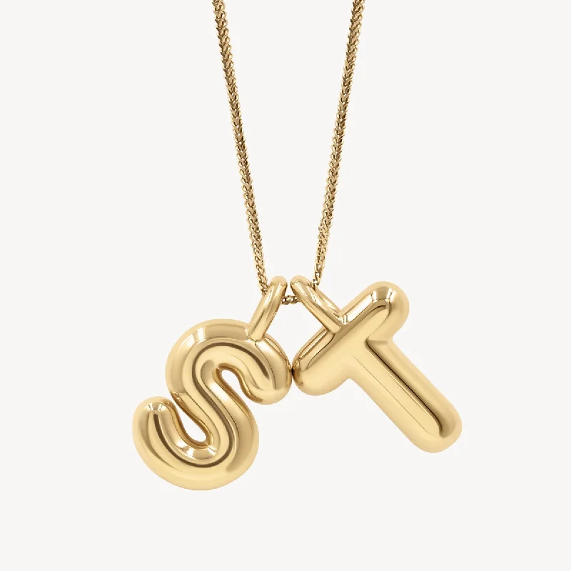 unique necklaces for women -Helium Initial Necklace