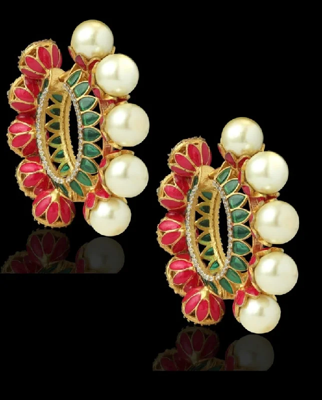 gold stud earrings for women -Humna Hoop Earrings