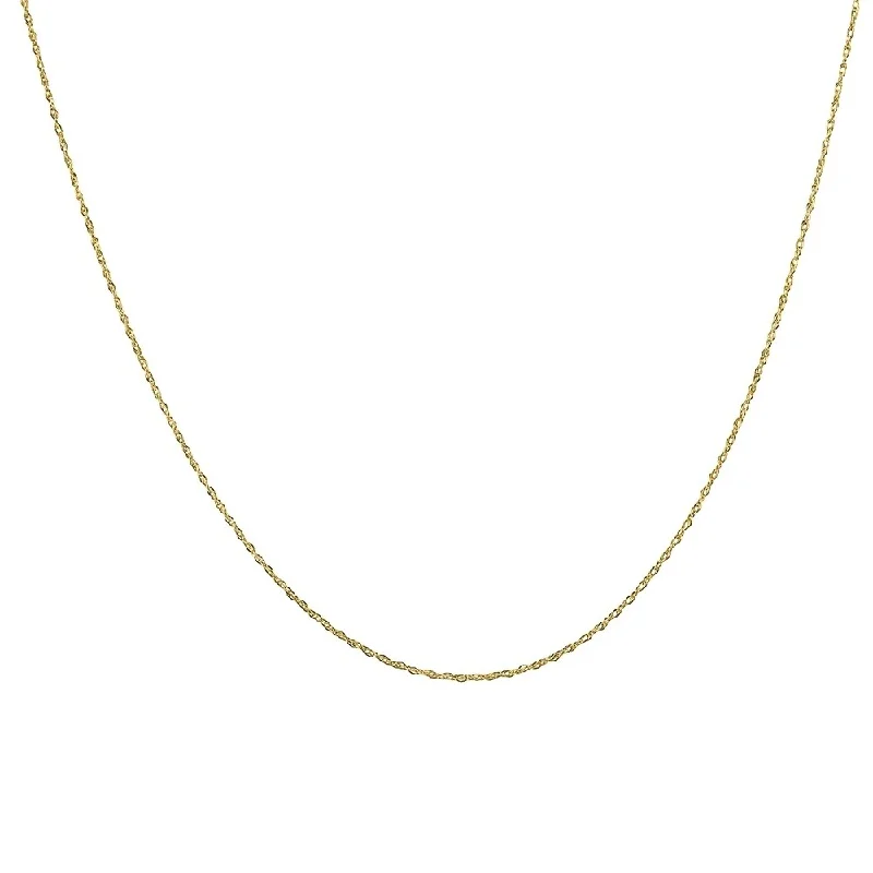 eternity diamond rings for women -14K Yellow Gold 20" Rope Chain with Spring Ring Clasp