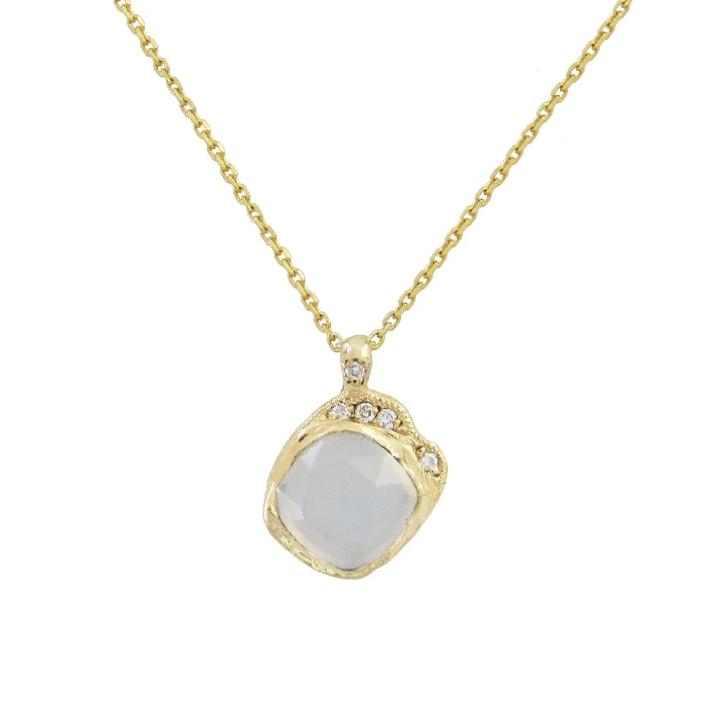 moonstone necklaces for women -Mini Cove Chalcedony Necklace