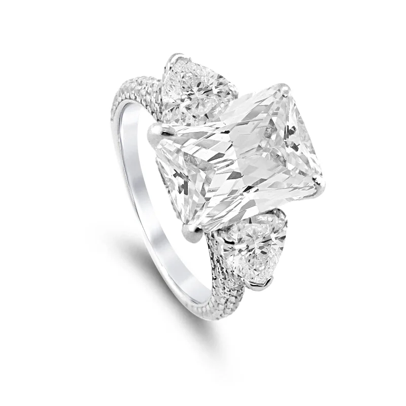 unique rings for women -Katya 4.50 Carat 3 Stone Ring