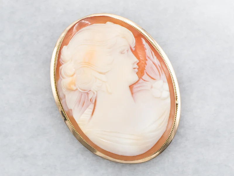 butterfly design brooches -Vintage Cameo Brooch or Pendant