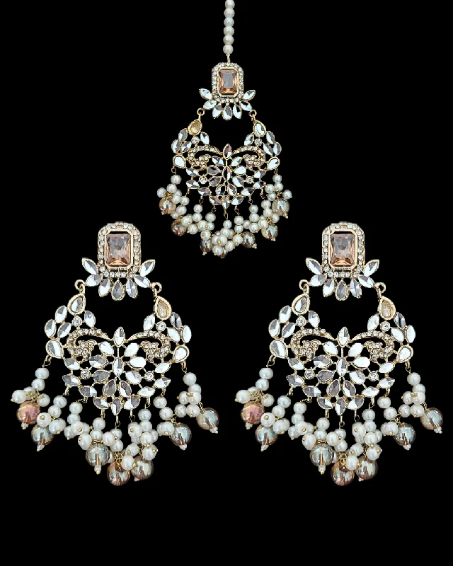 floral earrings for women -Taira Earring & Tikka Set