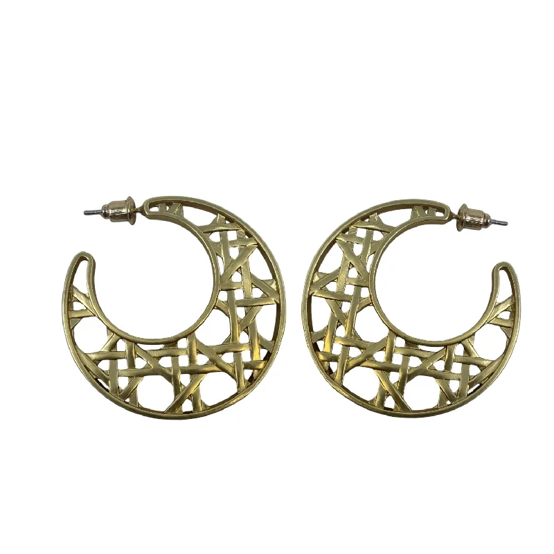 luxury diamond earrings for women -Cane Hoop Earrings By Spartina