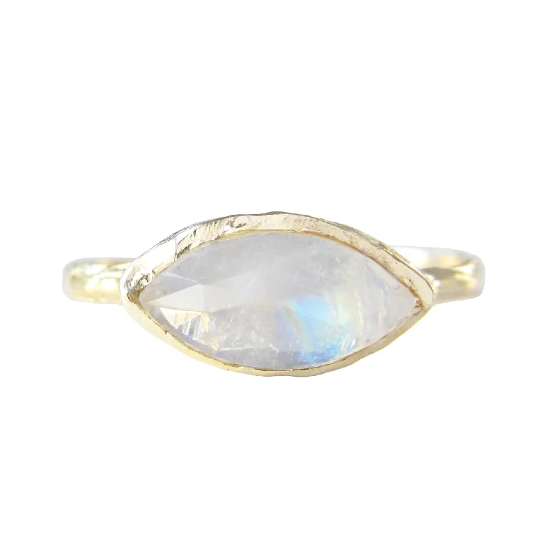 birthday gift necklaces for women -Tribe Moonstone Ring