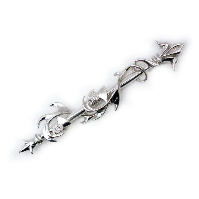 personalized brooches for women -Sterling Silver Kilt Pin - 870K