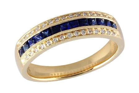 sapphire rings for women -14KT Gold Ladies Wedding Ring