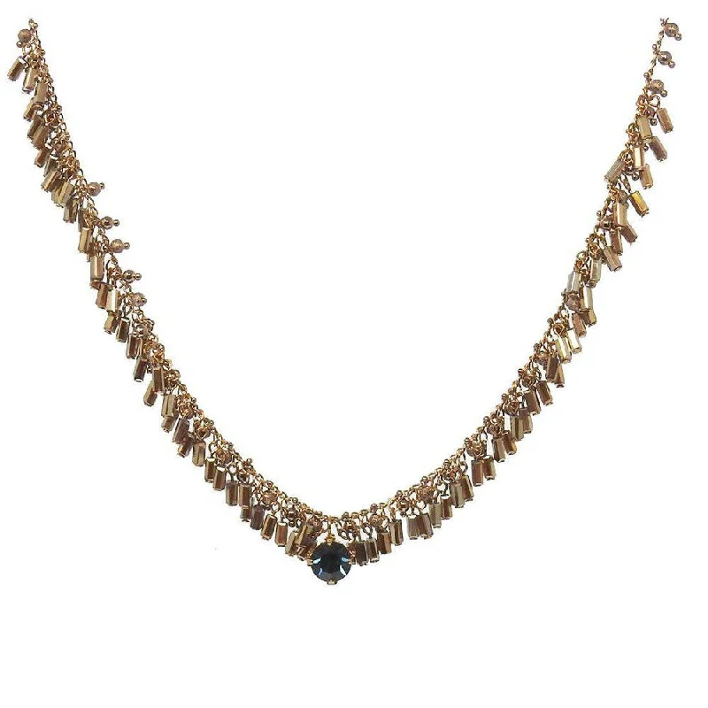 women's gold necklaces -Swarovski Crystals Necklace