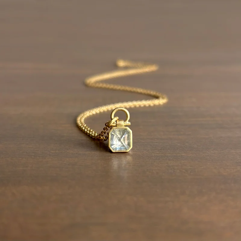 anniversary necklaces for women -Octagon Diamond Pendant