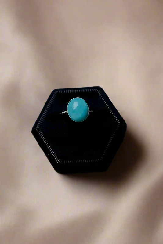 halo engagement rings -Amazonite Ring