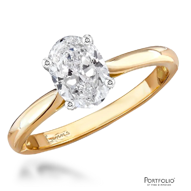 Solitaire1.00ct G VS1 Diamond Yellow Gold/Platinum Ring