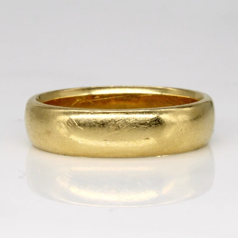 Victorian 1899 Birmingham 18k Yellow Gold Wedding Band | SZ 7.5 |