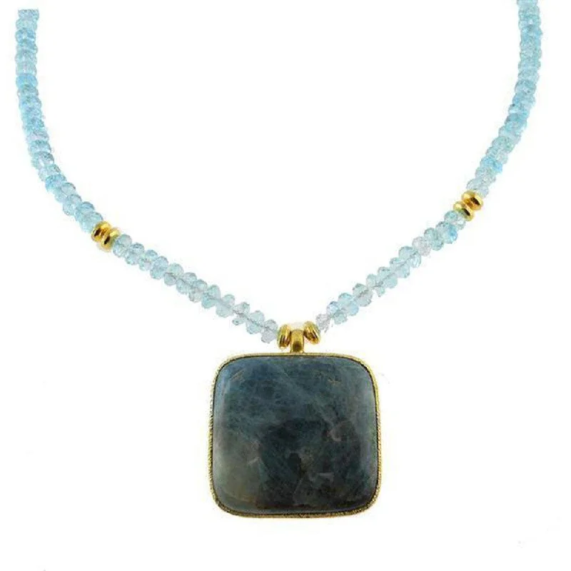 boho necklaces for women -Aquamarine Necklace