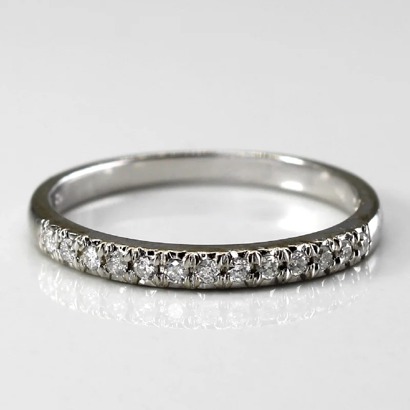 Pave Diamond White Gold Ring | 0.18ctw | SZ 7 |