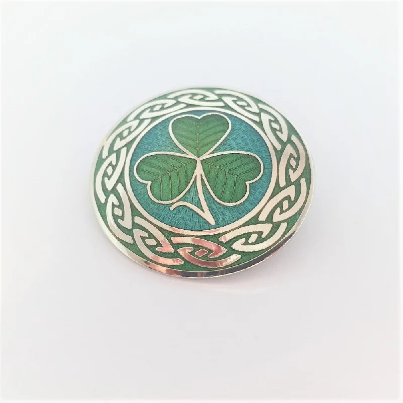 modern style brooches -Sea Gems Green Celtic Brooch - 7594