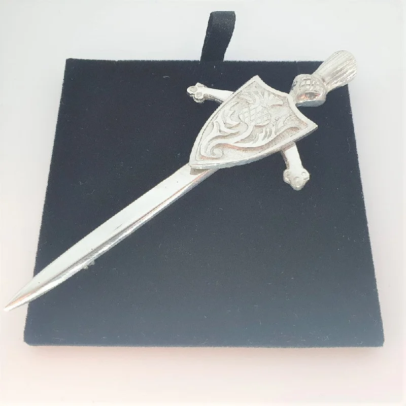 sterling silver brooches for women -Pewter Kilt Pin - LKPT39