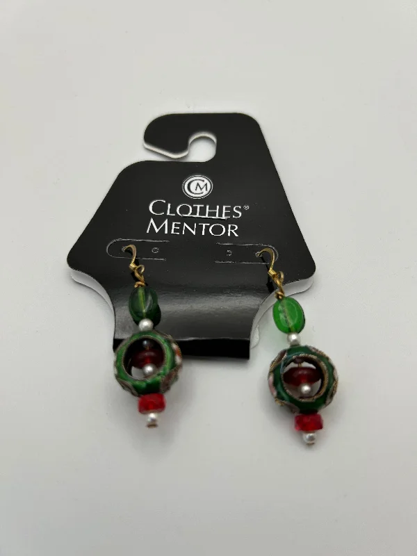 long drop earrings for women -Earrings Dangle/drop By Clothes Mentor