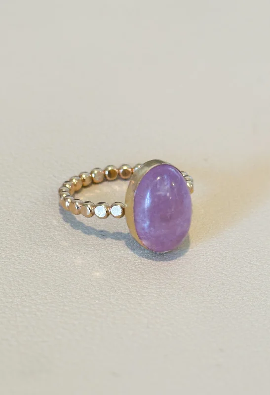 stackable rings for women -Kunzite Ring