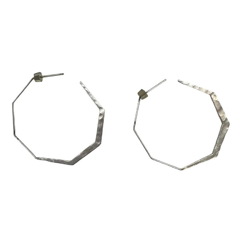 crystal earrings for women -Earrings Hoop By Clothes Mentor In Silver