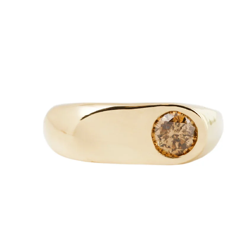 art deco rings for women -EDNA RING / COGNAC DIAMOND