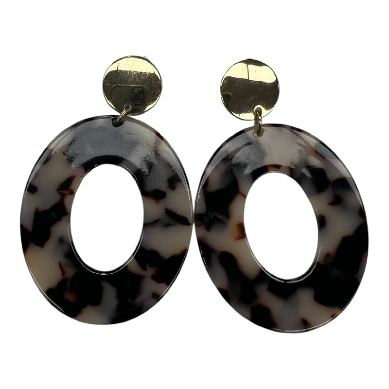 personalized earrings for women -Earrings Dangle/Drop By Clothes Mentor In Tortoise Shell Print