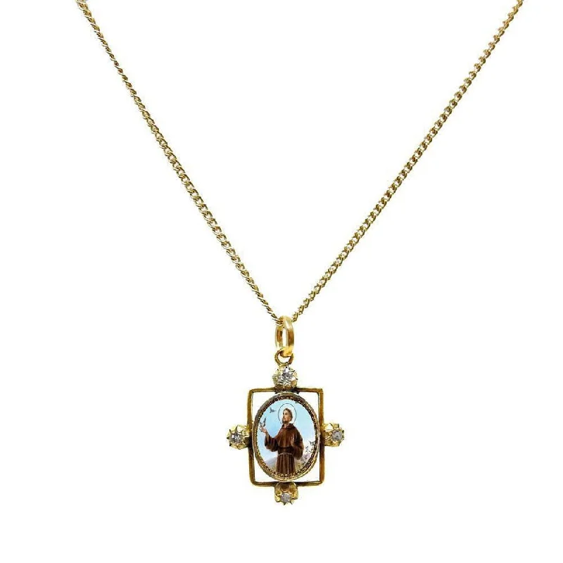 short necklaces for women -Small Blessing Necklace in Gold