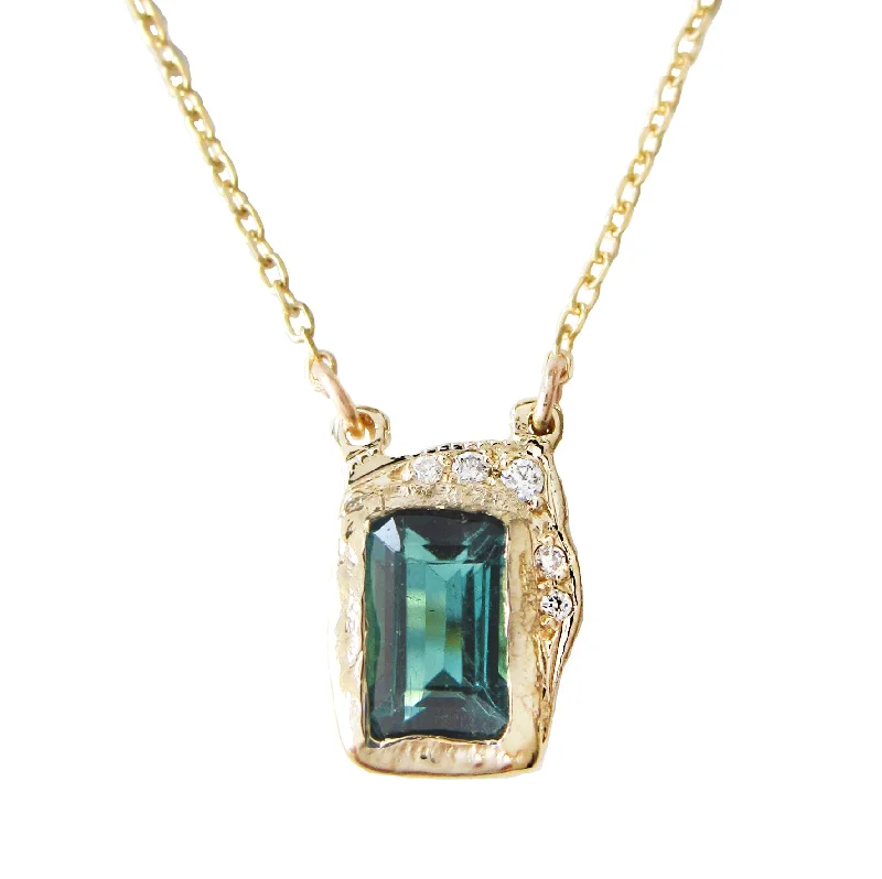 short necklaces for women -Reflection Green Tourmaline Necklace