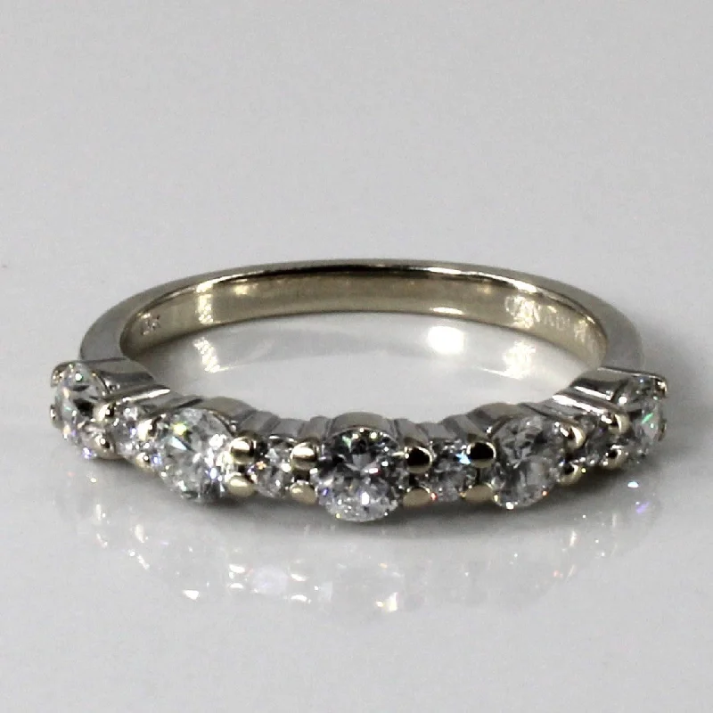 Pave Set Diamond Wedding Band | 0.77ctw | SZ 5.75 |