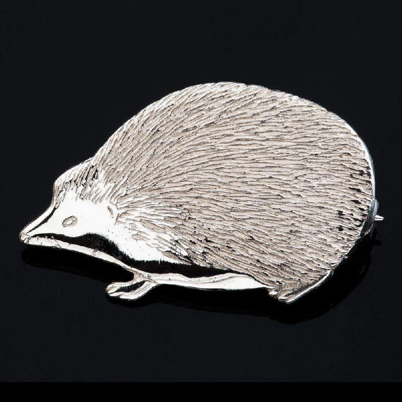 pearl flower brooches -Sterling Silver or Gold Hedgehog Brooch - BW7