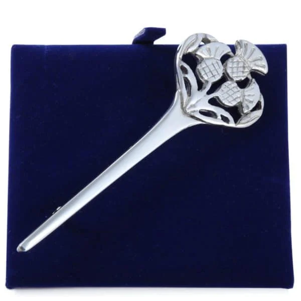 colorful brooches for women -Pewter Kilt Pin