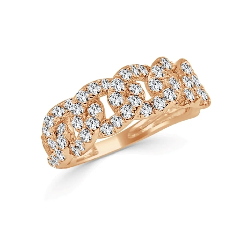 statement rings for women -Diamond Link Ring 1ct TDW 14K Gold by Joelle Jewelry