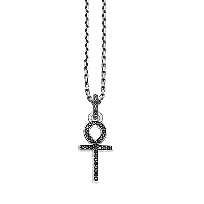 silver chain necklaces for women -Ankh Cross Pendant With Chain