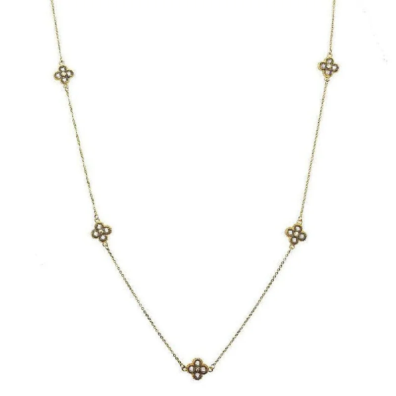 pearl necklaces for women -36″ Multi-Station Necklace