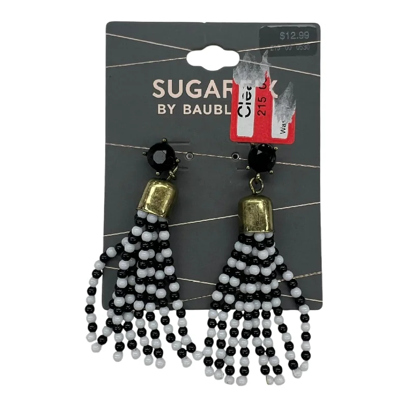 dangle earrings for women -Earrings Dangle/Drop By Sugarfix By Baublebar In Black & White