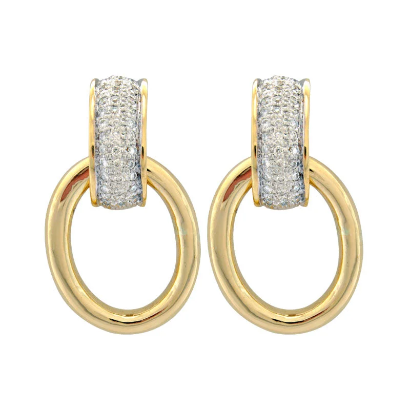 trendy earrings for women -Earrings-Diamond