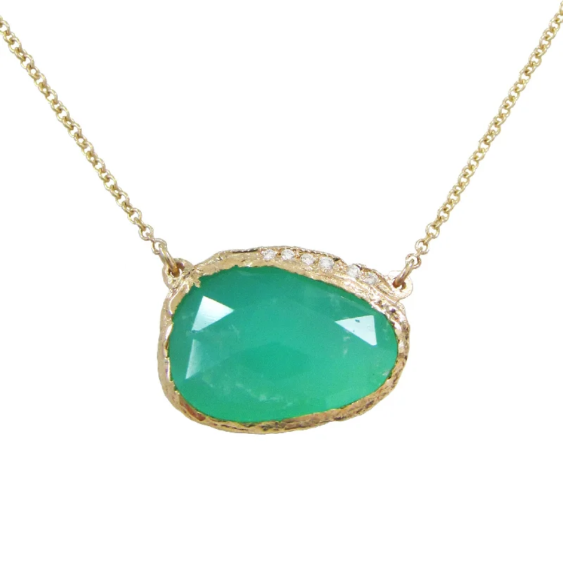 minimalist necklaces for women -Chrysoprase Hidden Cove Necklace