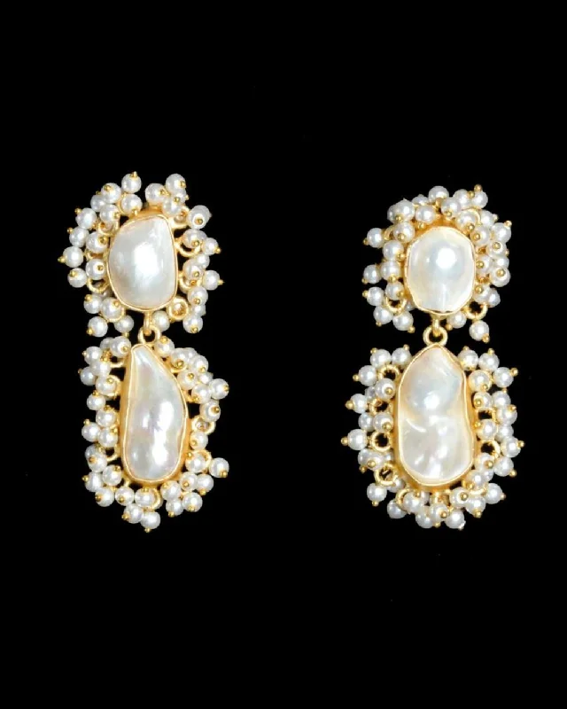 luxury ear cuffs -Luisa Pearl Earrings