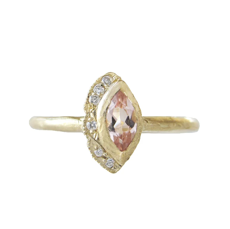 gold plated necklaces for women -Petite Native Morganite Ring