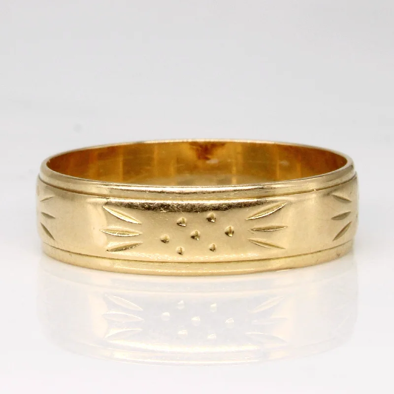 Italian 18k Yellow Gold Ring | SZ 8 |